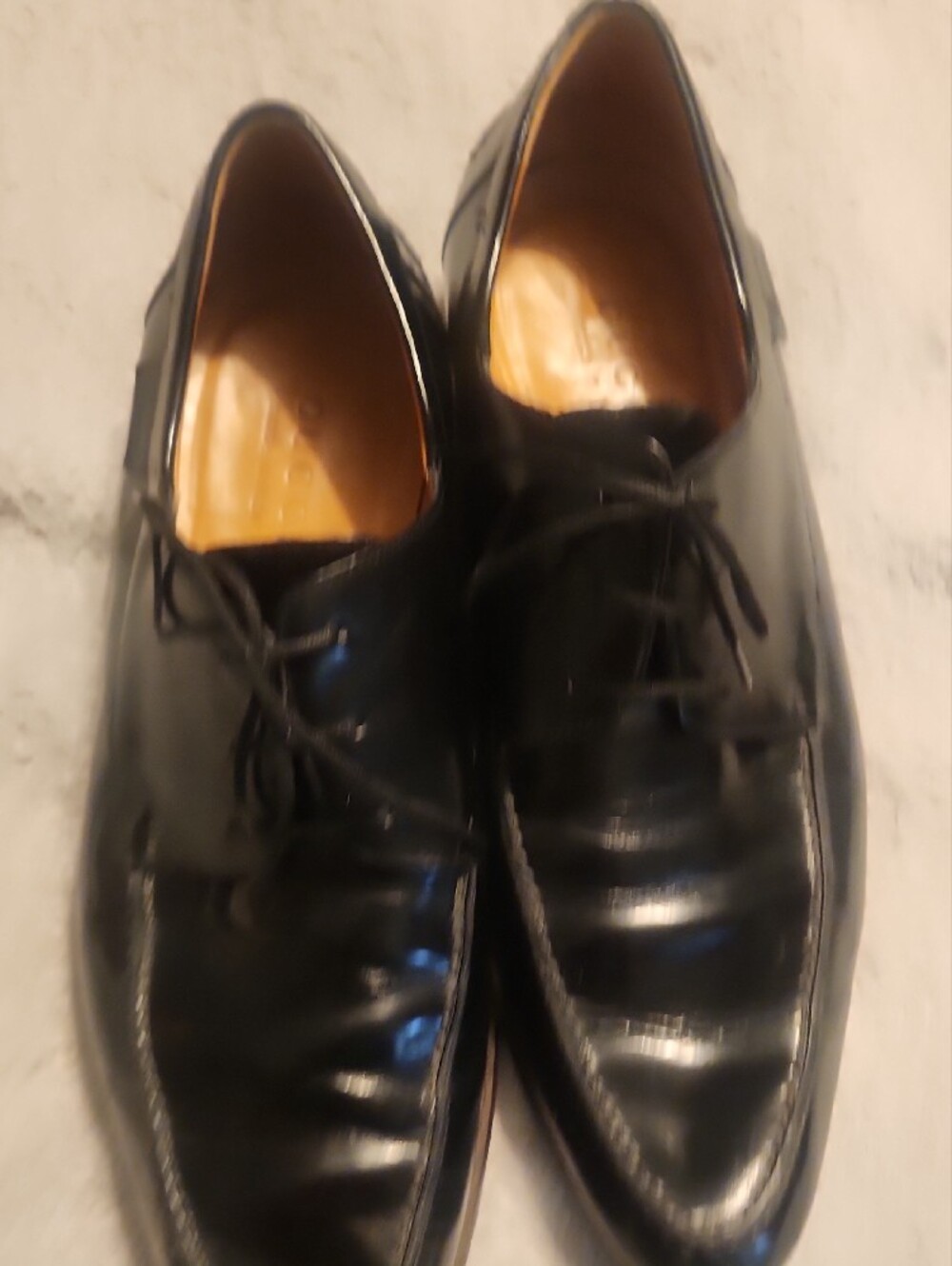 Gucci Black Leather Lace-Up Derbies with Stitched Apron - Picture 9 of 11